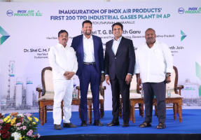 Andhra Pradesh Industries Minister T. G. Bharath inaugurates INOXAP’s first 200 TPD liquid gas plant in the State, at Atchutapuram